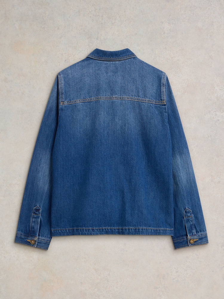 White Stuff Blue Carrie Denim Jacket - Image 6 of 7