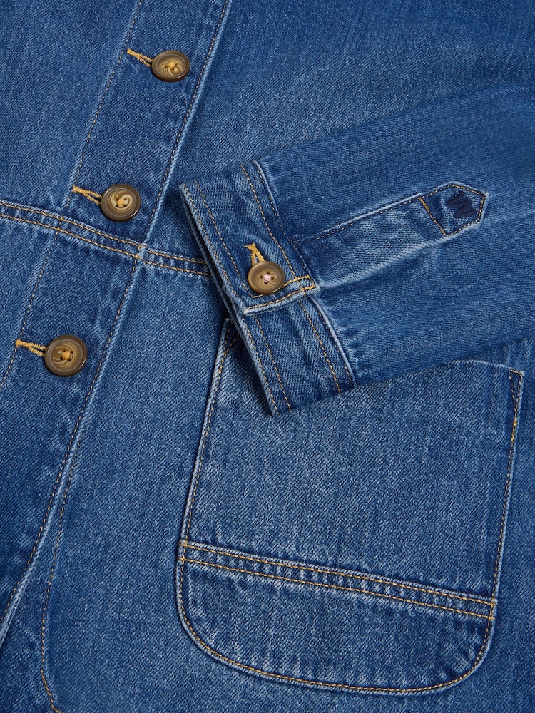 White Stuff Blue Carrie Denim Jacket - Image 7 of 7