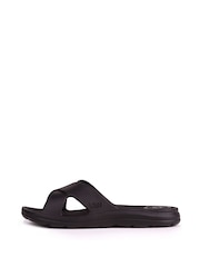 Totes Black Ladies Bounce Cross Slider Sandals - Image 2 of 5