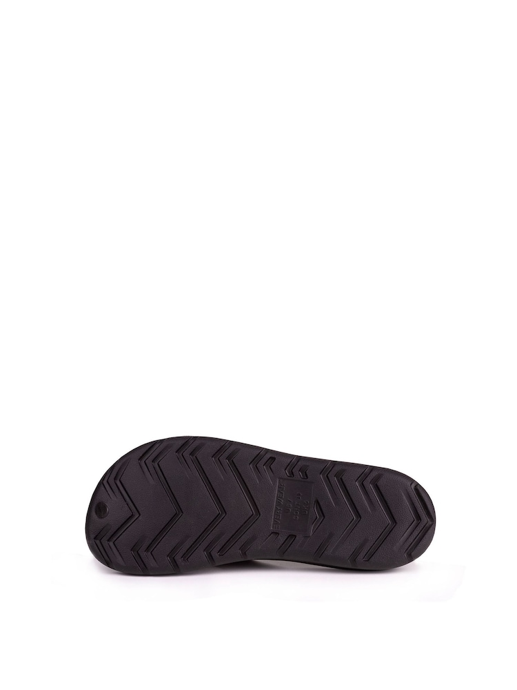 Totes Black Ladies Bounce Cross Slider Sandals - Image 5 of 5