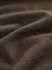Brown Marl Long Sleeve Pique Polo Shirt - Image 8 of 8