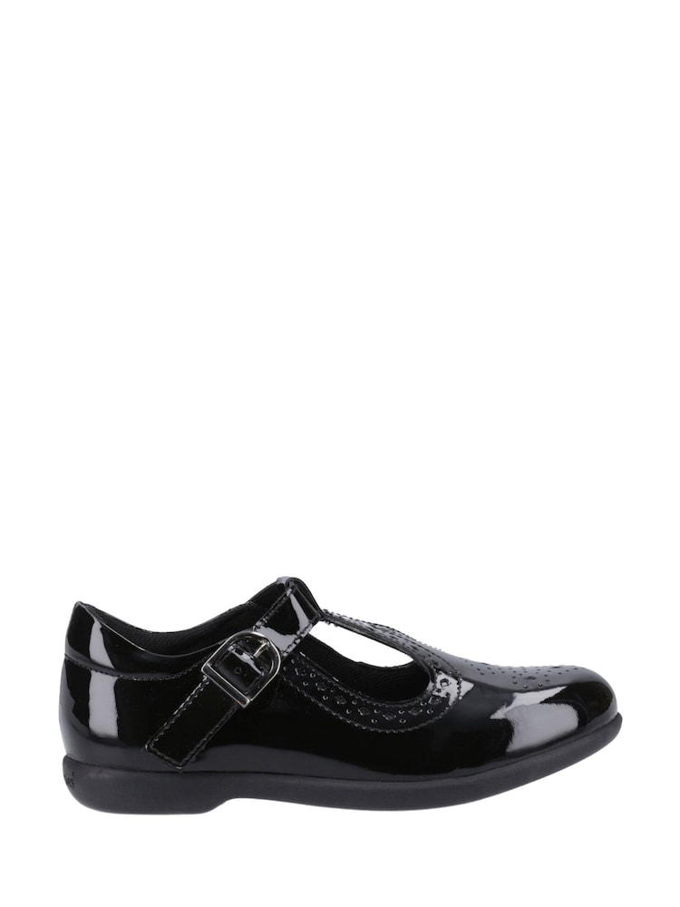 Hush Puppies Britney Patent Junior Black Shoes - Image 1 of 4