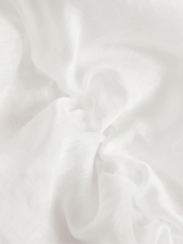 Ted Baker Cream Sachiko Pleated Puff Sleeve Top - Image 6 of 6