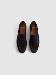 Mornarica - Reiss Kason Suede Slip-On Loafers - Slika 3 iz 5