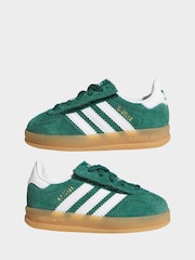 adidas Originals Green Gazelle Indoor Comfort Closure Elastic Lace Shoes - Image 3 of 9