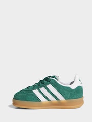 adidas Originals Green Gazelle Indoor Comfort Closure Elastic Lace Shoes - Image 8 of 9