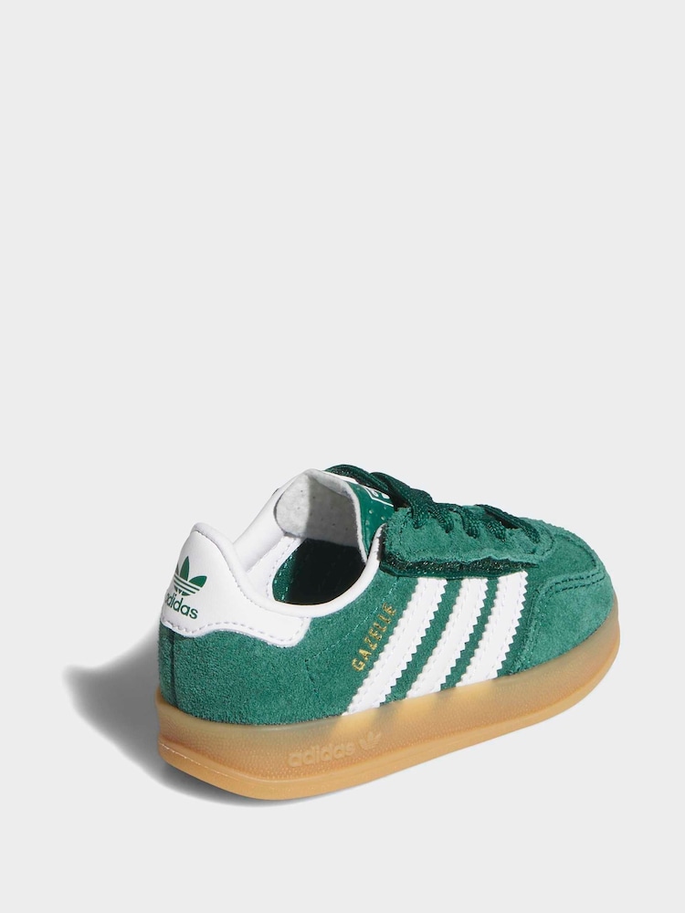 adidas Originals Green Gazelle Indoor Comfort Closure Elastic Lace Shoes - Image 9 of 9
