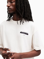 AllSaints White Redact Crew T-Shirt - Image 6 of 7