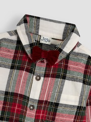 JoJo Maman Bébé Red Check Shirt With Bow Tie - Image 4 of 4