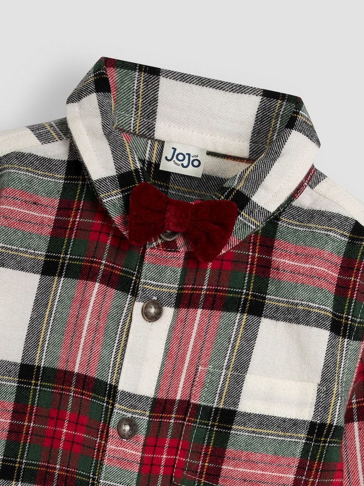 JoJo Maman Bébé Check Shirt With Bow Tie - Imagen 4 de 4 JoJo Maman Bébé Check Shirt With Bow Tie - Imagen 4 de 4