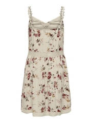 ONLY Cream Crochet Trim Floral Print Cami Mini Dress - Image 4 of 4