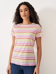 Crew Clothing 100% Cotton Breton T-Shirt - Bild 1 von 5