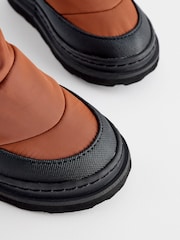 Brown Quilted Warm Lined Water Repellant Boots - Image 5 of 6
