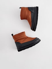 Brown Quilted Warm Lined Water Repellant Boots - Image 6 of 6