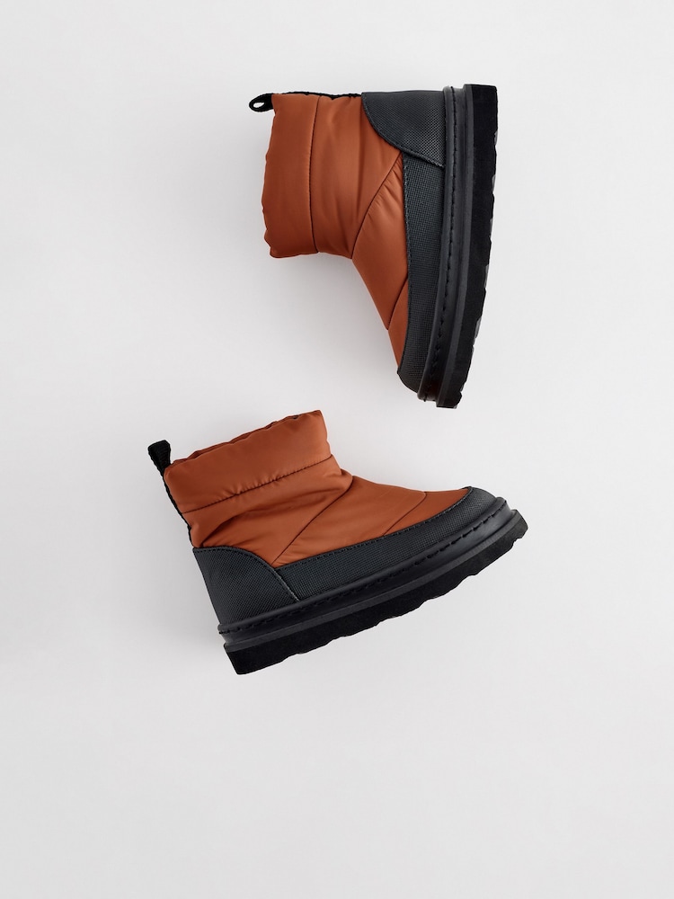 Brown Quilted Warm Lined Water Repellant Boots - Image 6 of 6