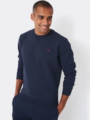Crew Clothing Blue Crossed Oars Crew Neck Sweatshirt - Image 1 of 4