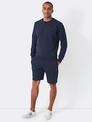 Crew Clothing Blue Crossed Oars Crew Neck Sweatshirt - Image 2 of 4