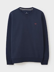 Crew Clothing Blue Crossed Oars Crew Neck Sweatshirt - Image 4 of 4