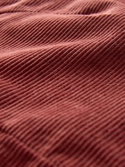 Rostbraun - Kurzes Strickpulloverkleid im Lagenlook aus 100 % Baumwoll-Cord - Bild 6 von 6