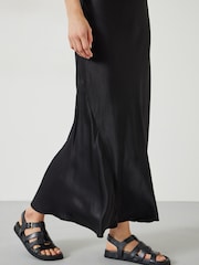 Hush Black Remi Satin Maxi Skirt - Image 4 of 5