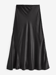 Hush Black Remi Satin Maxi Skirt - Image 5 of 5