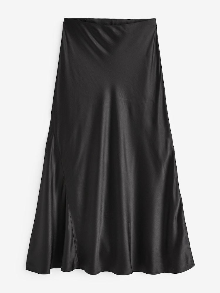 Hush Black Remi Satin Maxi Skirt - Image 5 of 5