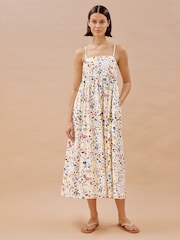 Albaray Cream Buttercup Pressed Floral Sundress - Image 1 of 5