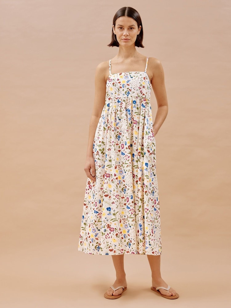 Albaray Cream Buttercup Pressed Floral Sundress - Image 1 of 5
