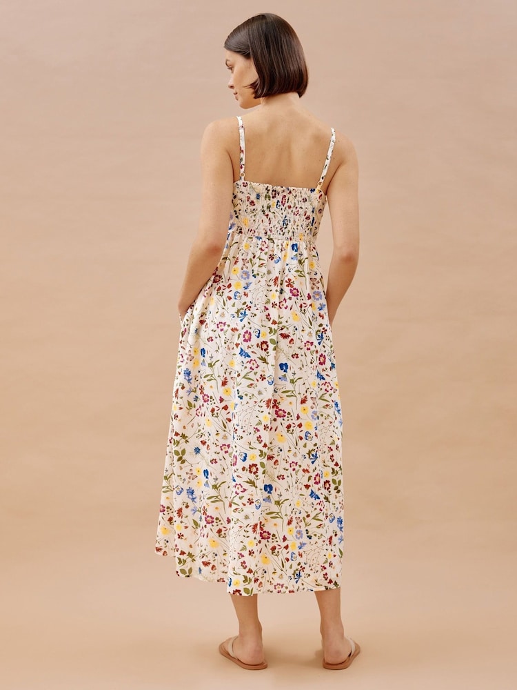 Albaray Cream Buttercup Pressed Floral Sundress - Image 2 of 5