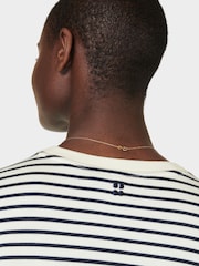 Sweaty Betty Lily White Stripe After Class Longline Sweatshirt - Image 6 of 7
