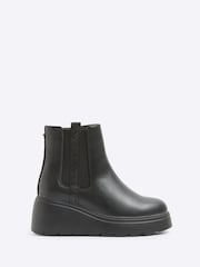 River Island Black Girls Wedge Boots - Image 1 of 4