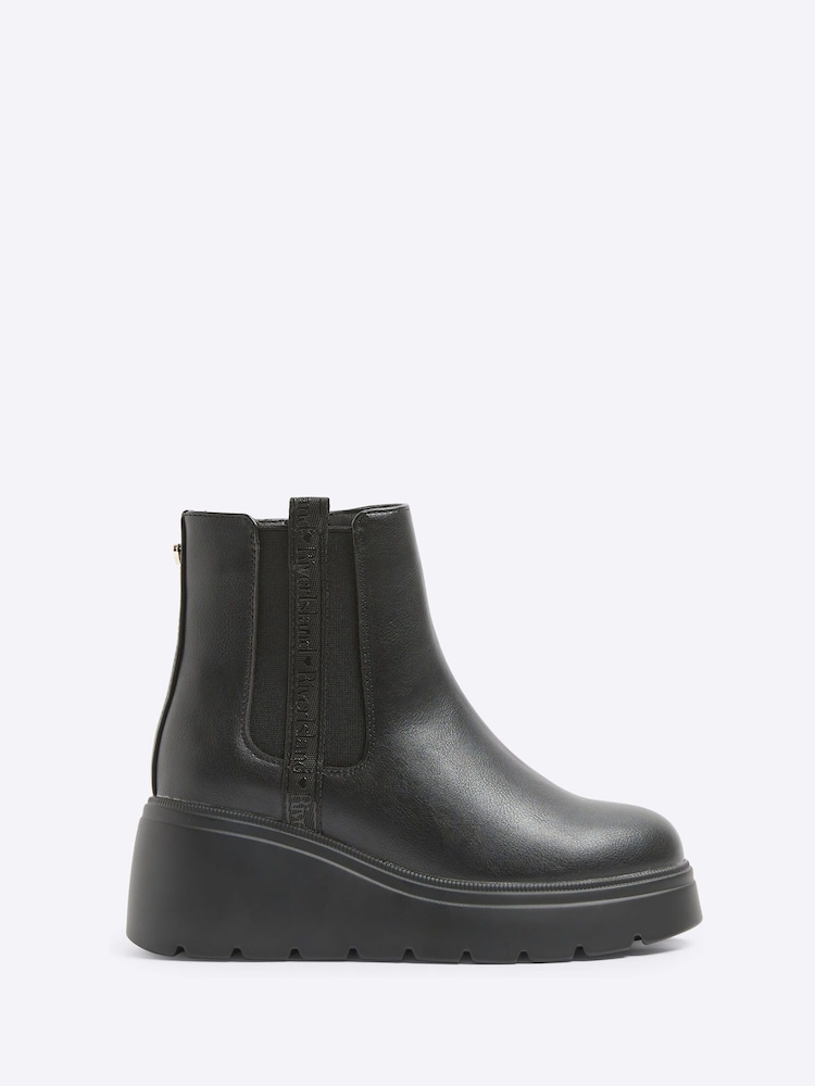 River Island Black Girls Wedge Boots - Image 1 of 4