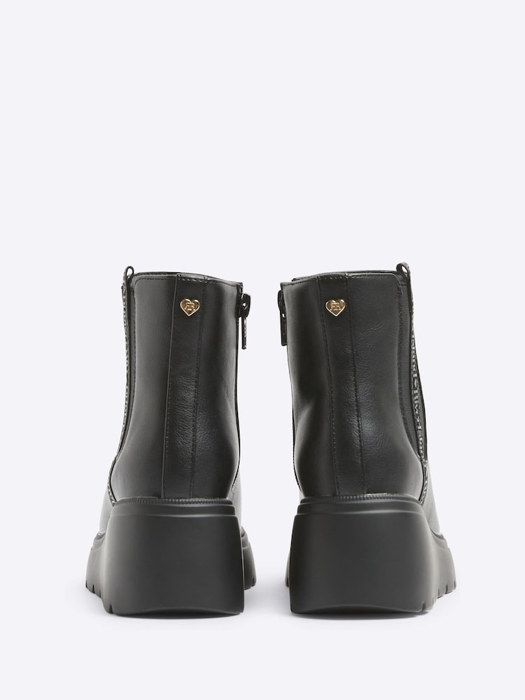River Island Black Girls Wedge Boots - Image 2 of 4