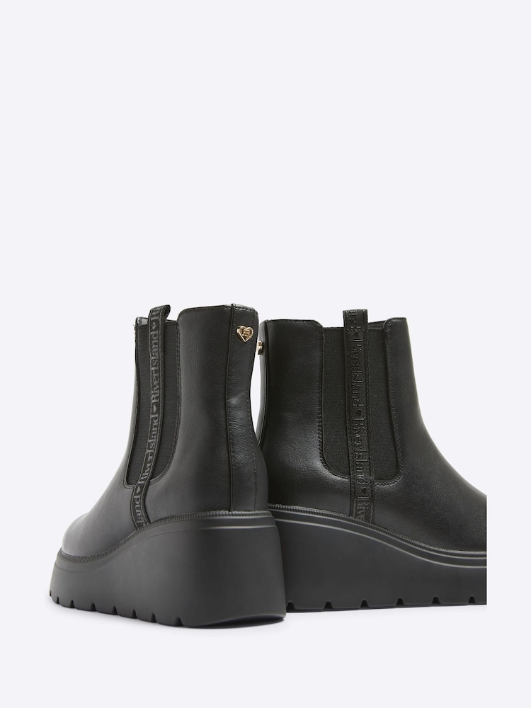 River Island Black Girls Wedge Boots - Image 3 of 4