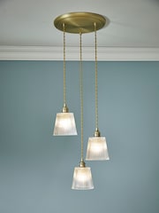 Laura Ashley Brass Callaghan 3 Light Cluster Pendant Ceiling Light - Image 1 of 6