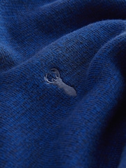 Cobalt Blue Stag Plain Regular Fit 100% Cotton Premium Quarter Zip Jumper - Image 8 of 8