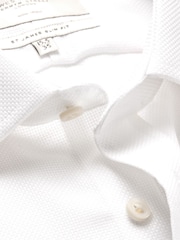 Hawes & Curtis Slim 100% Cotton Non-Iron Fabric Interest White Shirt - Image 3 of 3