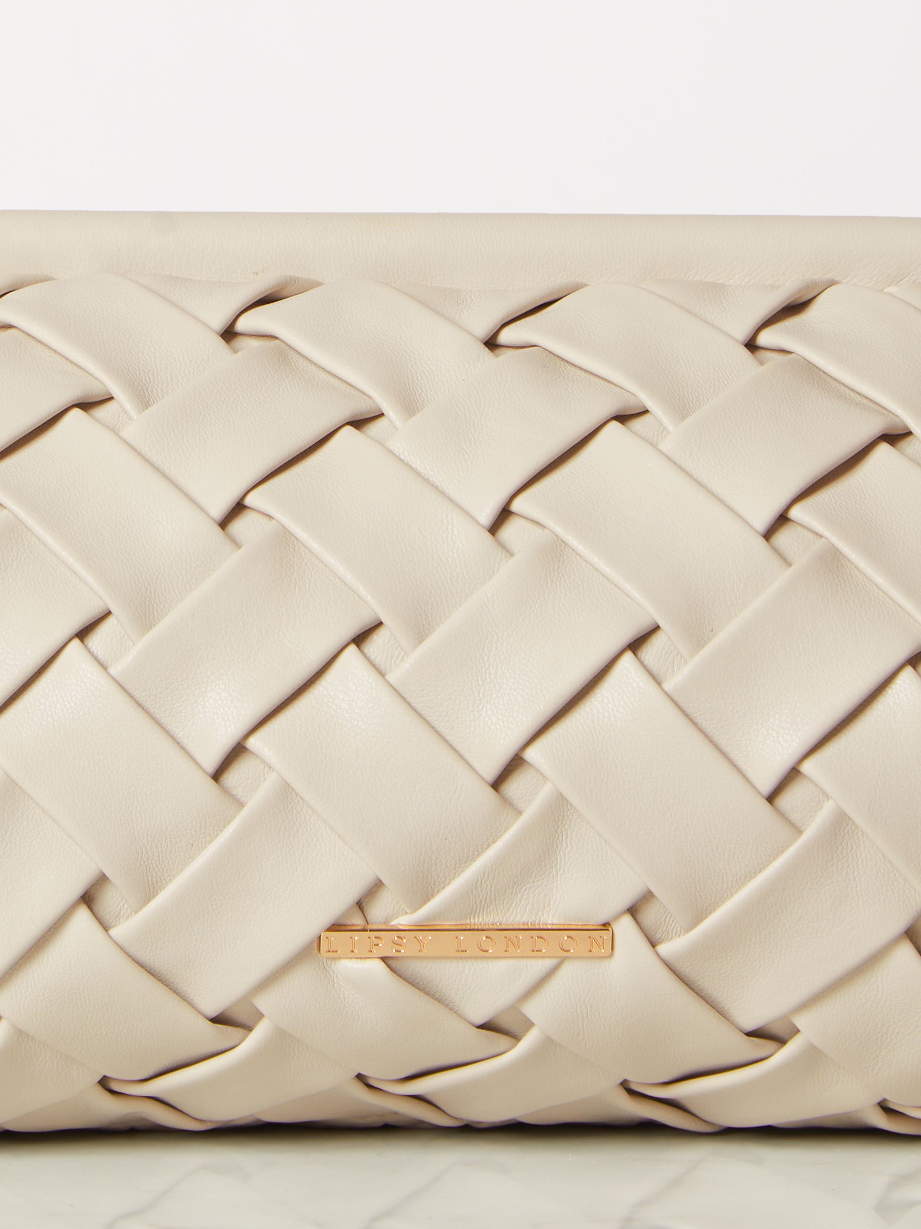 Lipsy Cream Pouch Clutch Bag