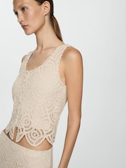 Mango Cream Top Crochet Buttons - Image 1 of 6