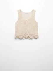 Mango Cream Top Crochet Buttons - Image 5 of 6