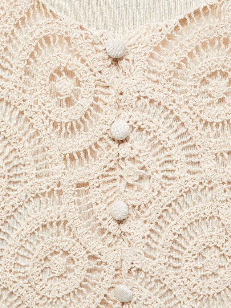 Mango Cream Top Crochet Buttons - Image 6 of 6