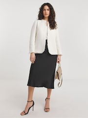JD Williams Cream Boucle Blazer - Image 1 of 4