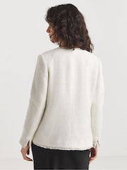 JD Williams Cream Boucle Blazer - Image 2 of 4