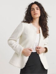JD Williams Cream Boucle Blazer - Image 3 of 4