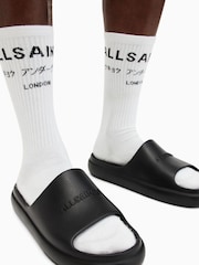 AllSaints Black Dune Sliders - Image 1 of 7