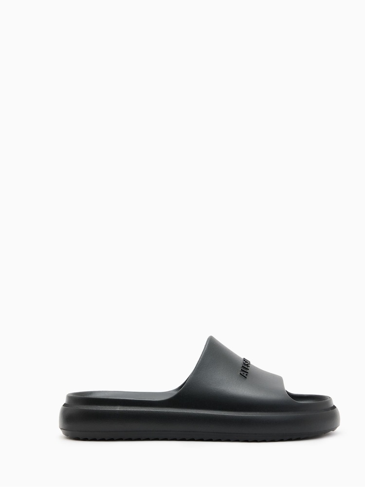 AllSaints Black Dune Sliders - Image 2 of 7