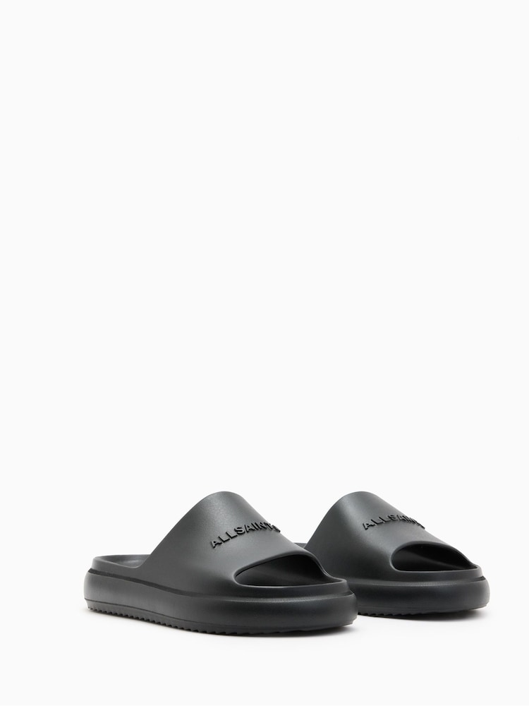 AllSaints Black Dune Sliders - Image 4 of 7