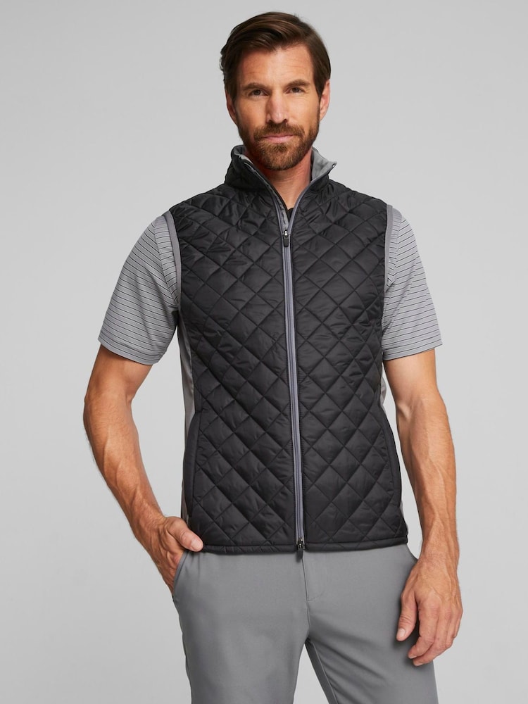 Puma Black Golf Frost Quilted Mens Vest - Image 10 of 10