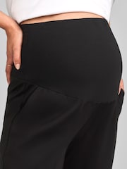 JoJo Maman Bébé Black Jersey Maternity Wide Leg Trousers - Image 4 of 4