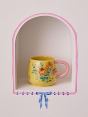 Cath Kidston Yellow Archive Twisted Handle Billie Mugs Set Of 4 - Image 1 of 4